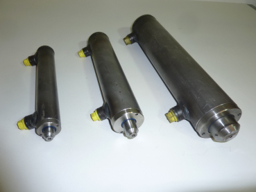Hydraulikzylinder-DW-OB- o. Aufn. Kolbenstangen-Ø A 40mm, Zylinder-Ø innen B 70mm Hub C von 100 - 1000 mm